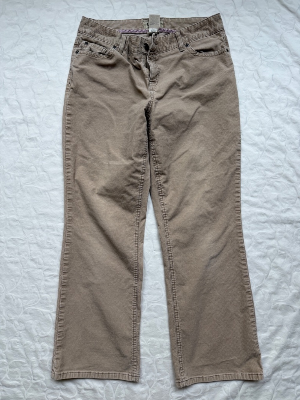 Women’s L.L. Bean Corduroy Brown Tan Purple Bundle Sz 12 - Picture 6 of 12